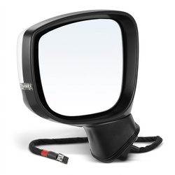 Side Mirror Mazda CX5 9 Wires Pwr+Fold+Lamp+Heat White 2017 Lhs