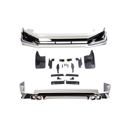 Bumper Lip Kit Set Toyota Prado Fj150 2018 With LED Double Exhaust