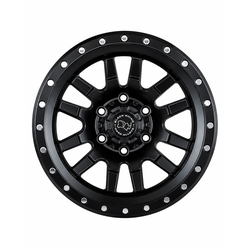 Rims 17 Inch Matt Black+Silver Rivets ET0 H*PCD 6X139.7 CB 110.2