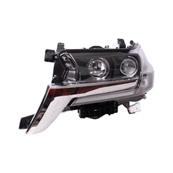 Head Lamp Toyota Land Cruiser FJ200 2016 Onwards Black/Chrome Lhs