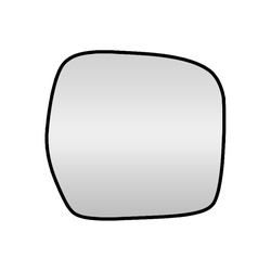 Mirror Glass Only Toyota Land Cruiser FJ100 W/O Heat 1998 - 2007 Rhs