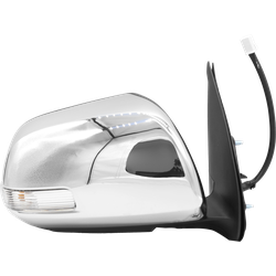Side Mirror Hilux Vigo 7 Wires Chrome With Lamp 2012 - 2014 Lhs