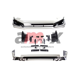 Bumper Lip Kit Set Toyota Prado Fj150 2018 With LED Double Exhaust