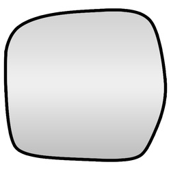 Mirror Glass Only  Toyota Land Cruiser Fj100 W/O Heat 1998 - 2007 Lhs