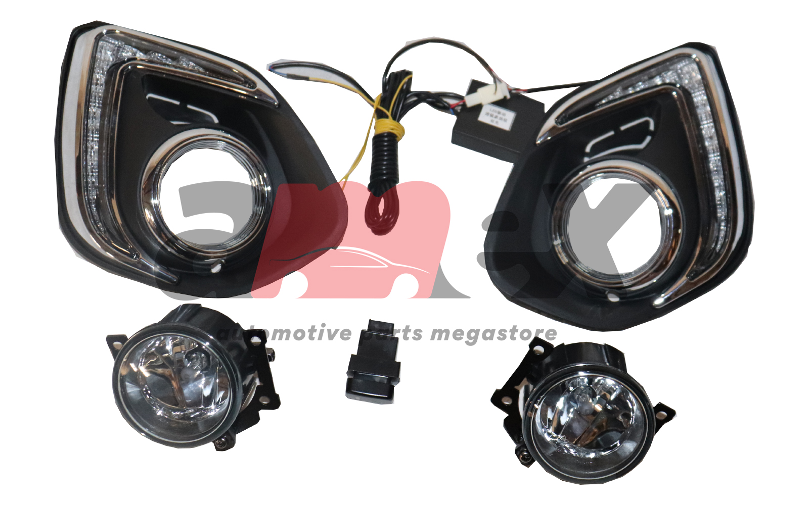 thumbnail image 2 of MIZIAUTO Front Fog Light Assembly Kit For Mitsubishi Outlander Sport / RVR / ASX (2007-2019) – Halogen, Clear Lens, H11 Bulbs Included 2 of 6